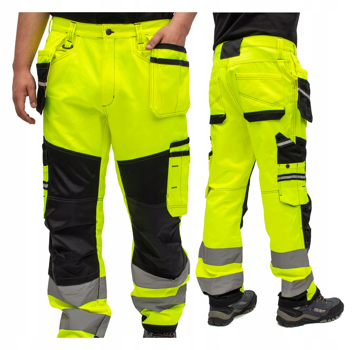 spodnie Robocze odblaskowe Monterskie Mocne 46