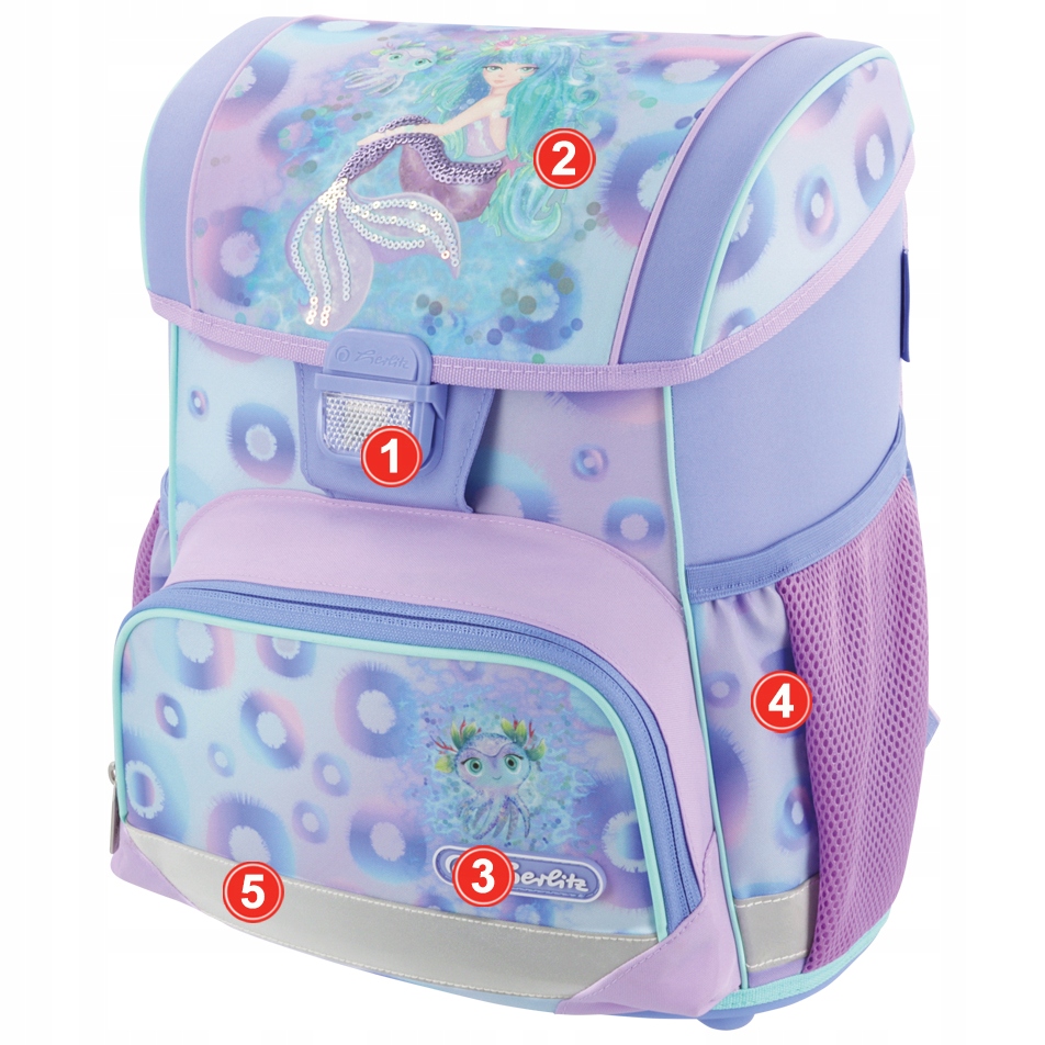 TORNISTER SZKOLNY HERLITZ MERMAID SYRENKA PIERWSZA KLASA Płeć dziewczynki