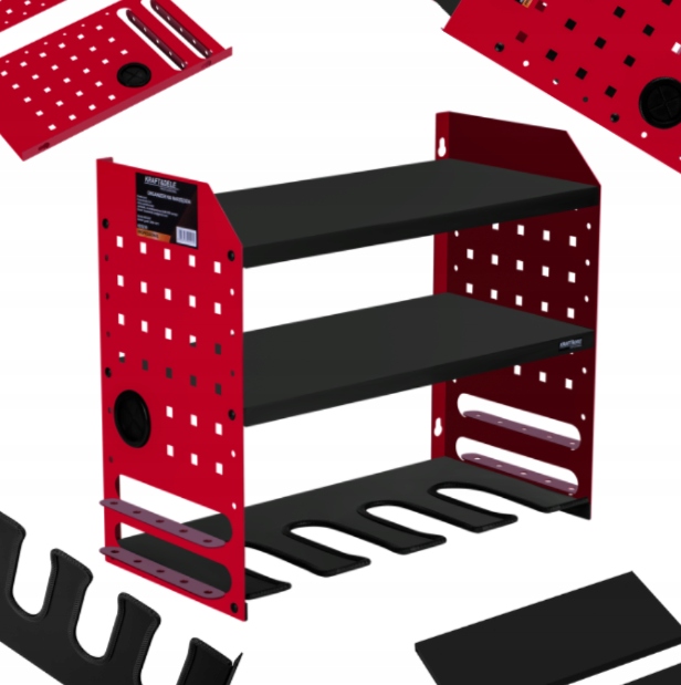 Závěsný Organizér Na Nářadí, Pevný, 3-POLICOVÝ, Kovový Kraft&dele