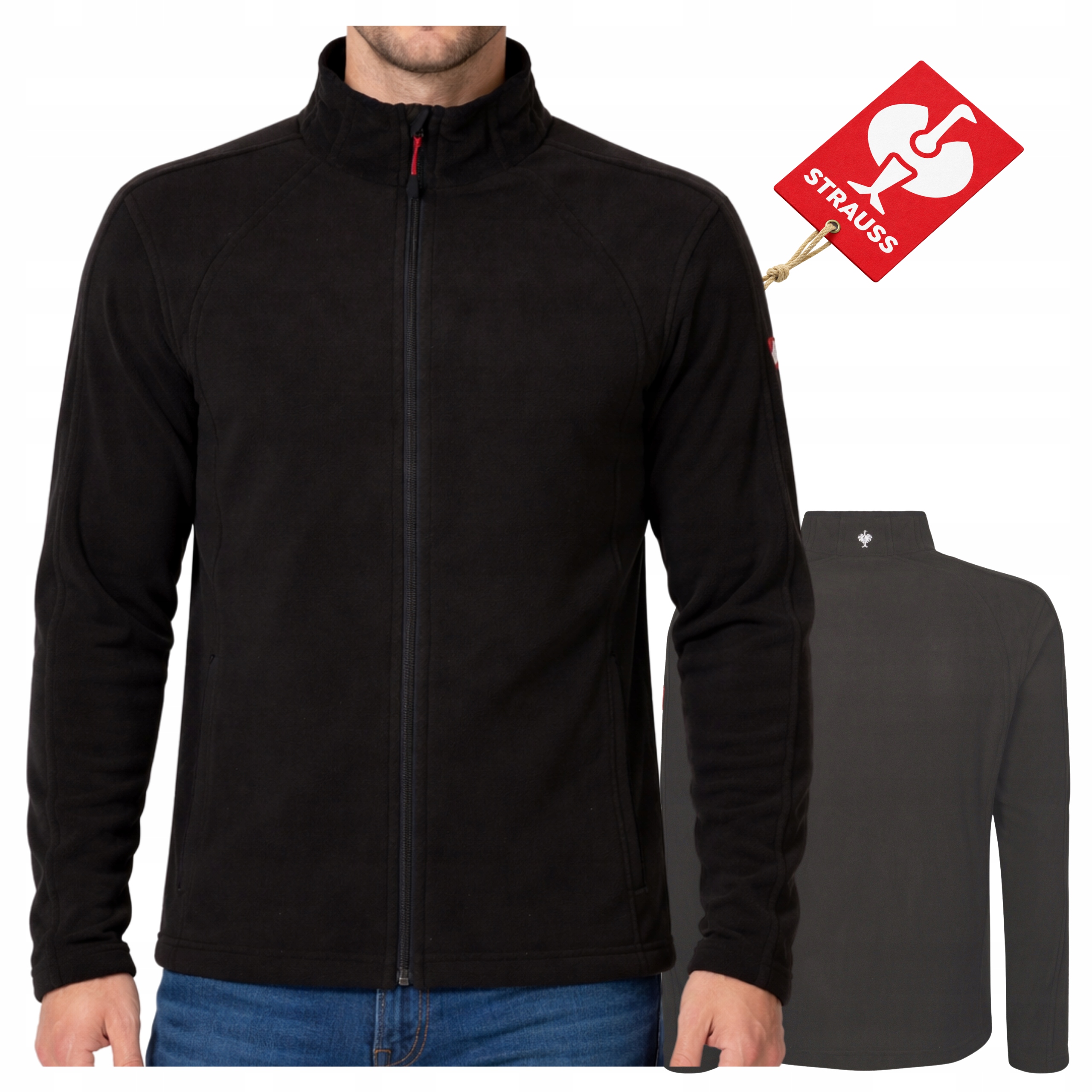 Mikina fleecová Engelbert Strauss 77821 černá S