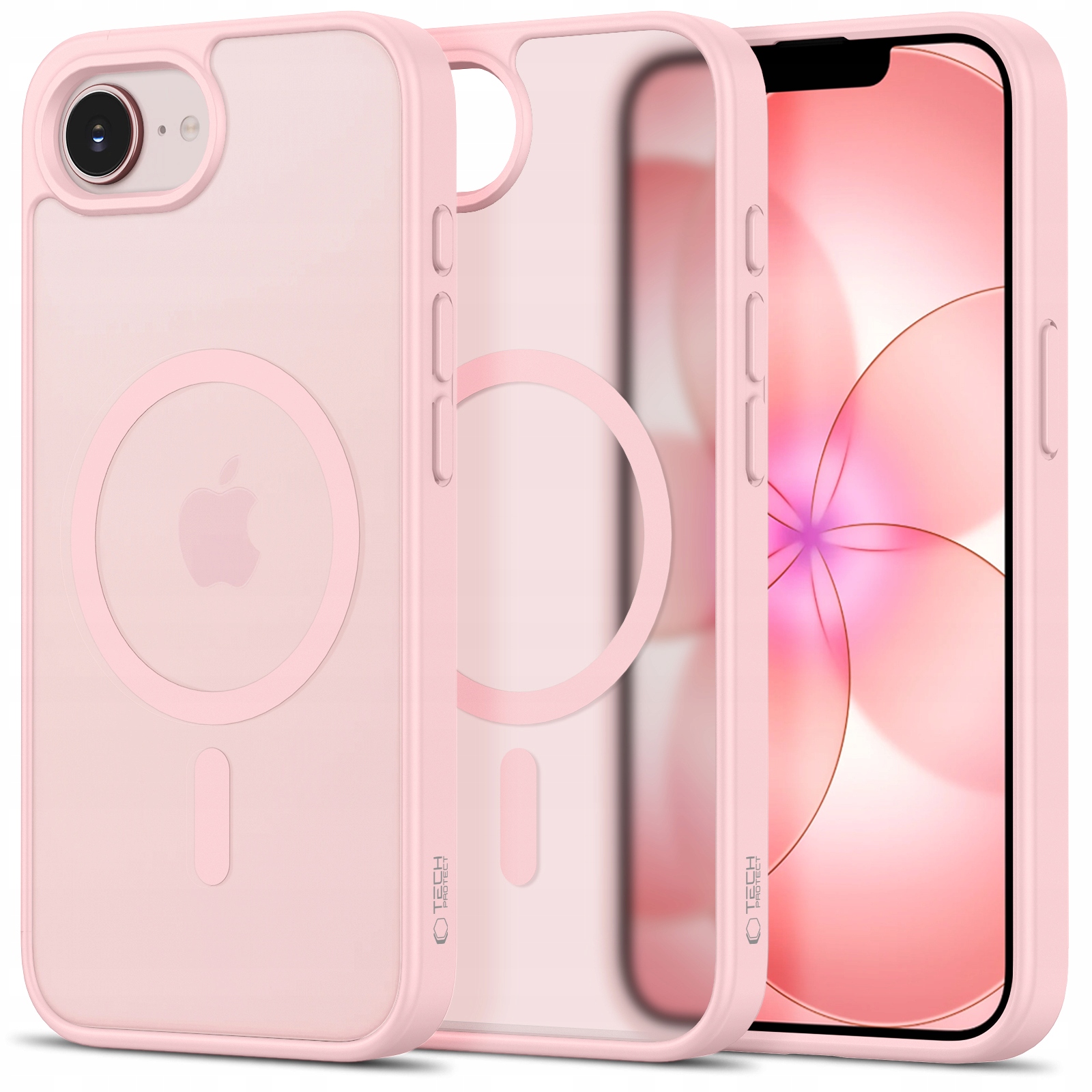 Tech- Protect Basicmag MagSafe iPhone 16E 17E Matte Soft Pink Tech-