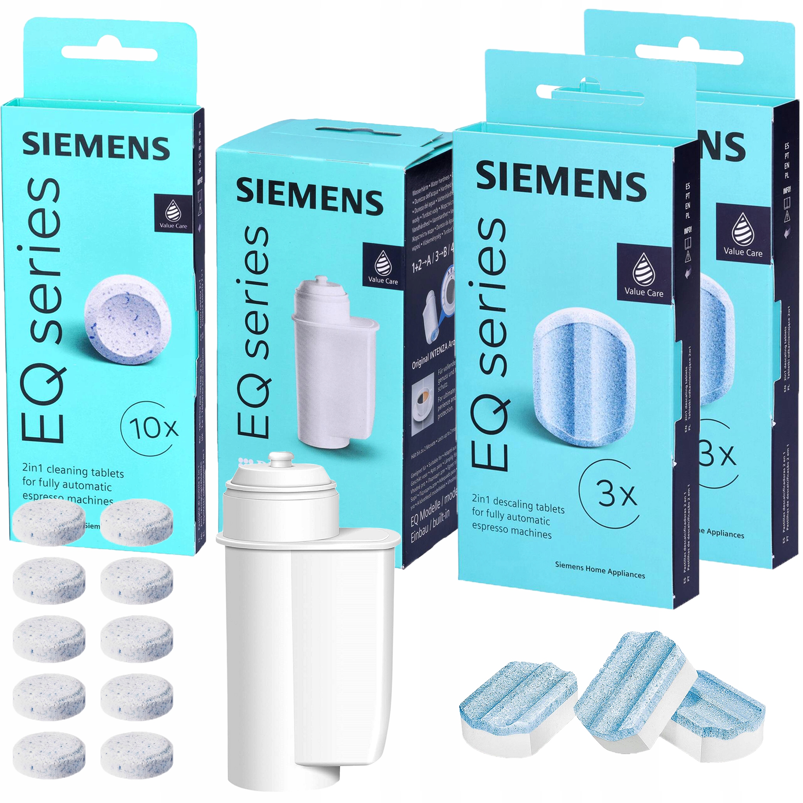 Sada Siemens filter TZ70003 2x Odvápňovač TZ80002 Tablety TZ80001