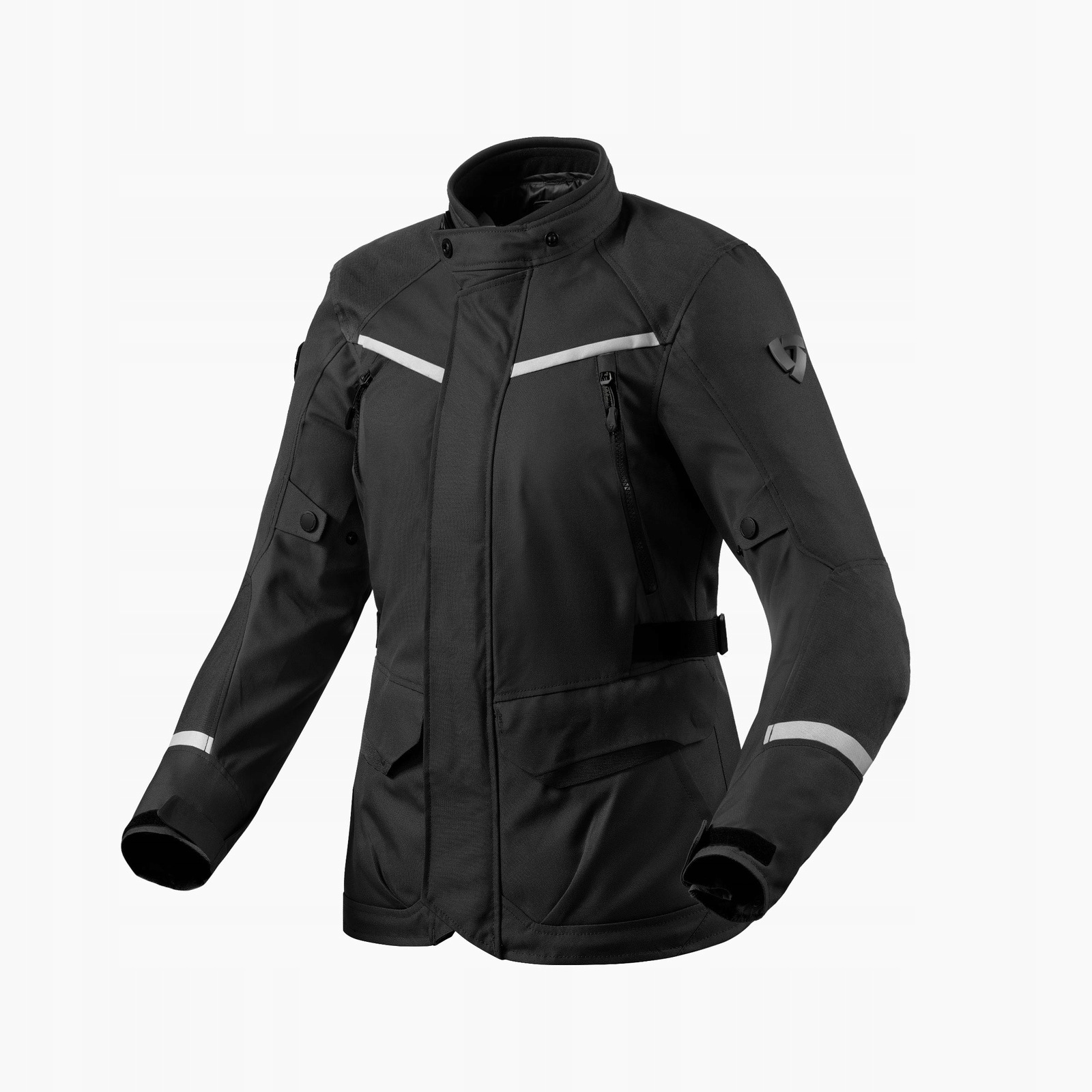 Motocyklová bunda Rev'it! Voltiac 3 H2O Ladies Black-Silver veľ.36