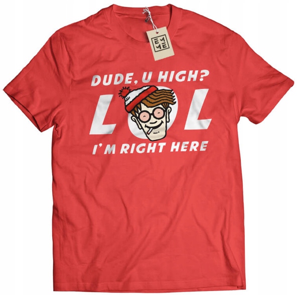 

Koszulka Lol Waldo Wally czerwona S