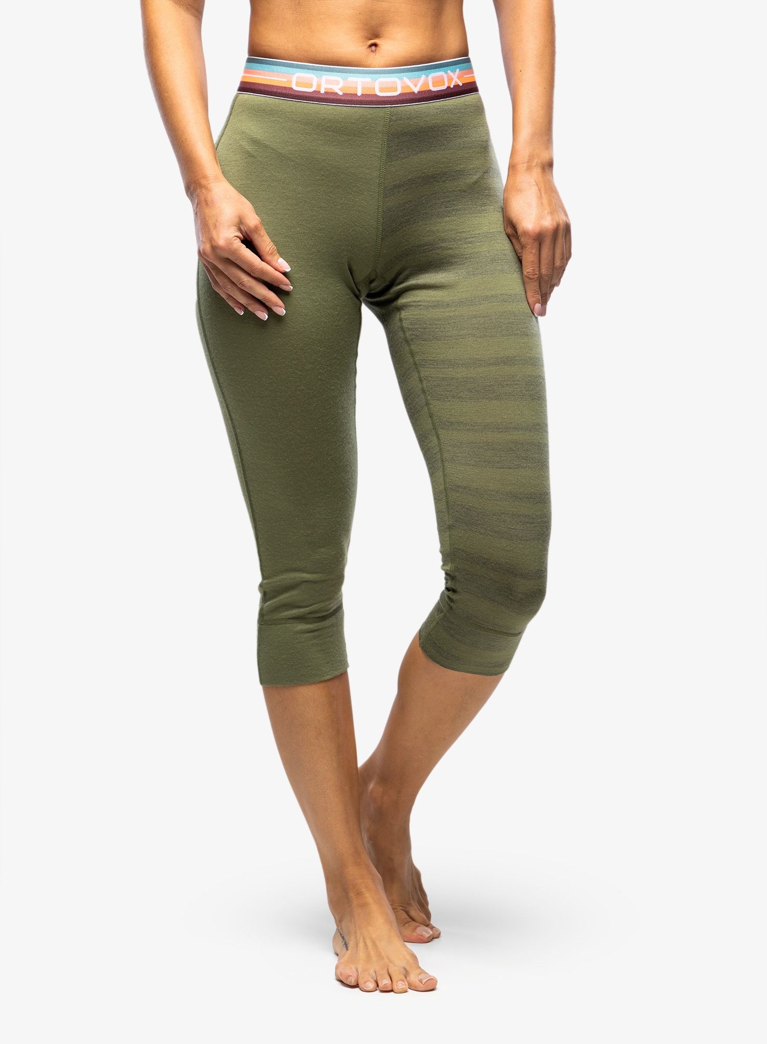 Legginsy termiczne damskie Ortovox 185 Rock N Wool Short Pants herbs M