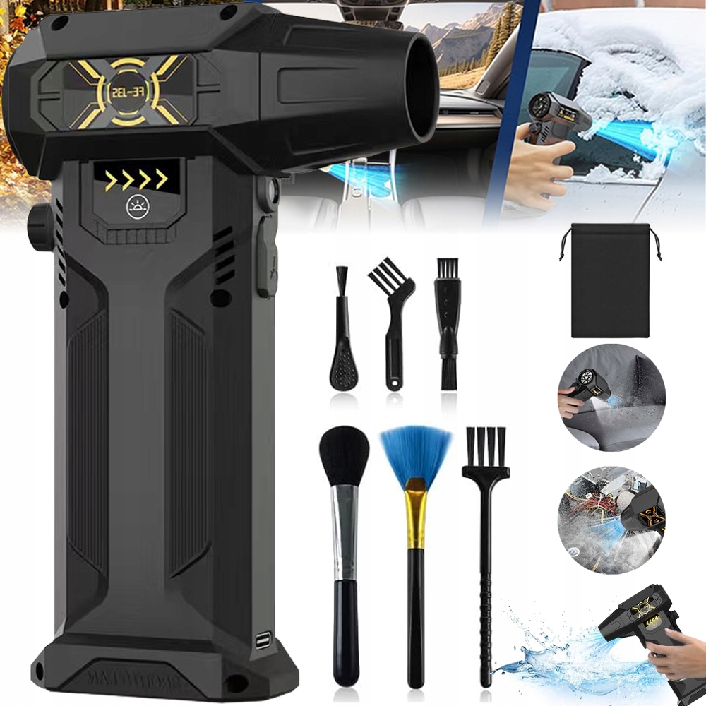 Dmuchawa Mini Mały Mocny 180000 Rpm 52M/S Do Czyszczenia Komputera Z Led