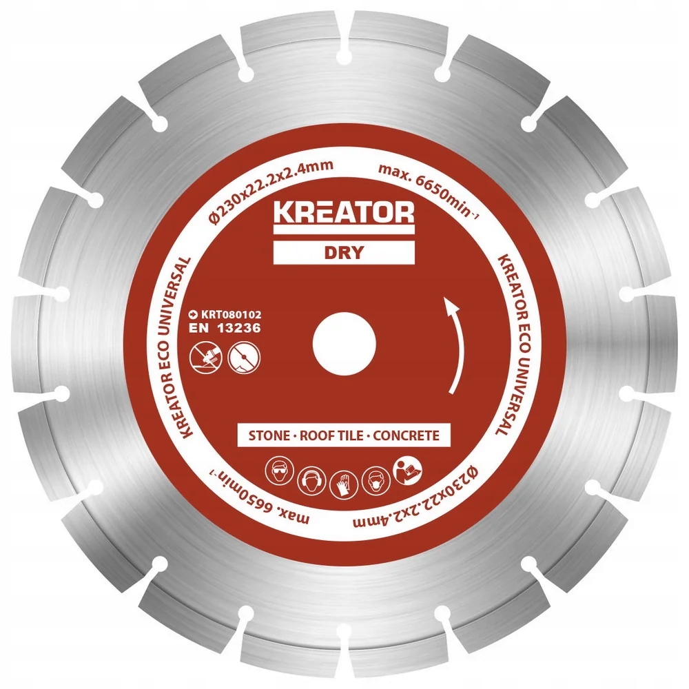 Kreator KRT080102 Diamantový kotouč segmentový 230mm Univerzal 3ks sada