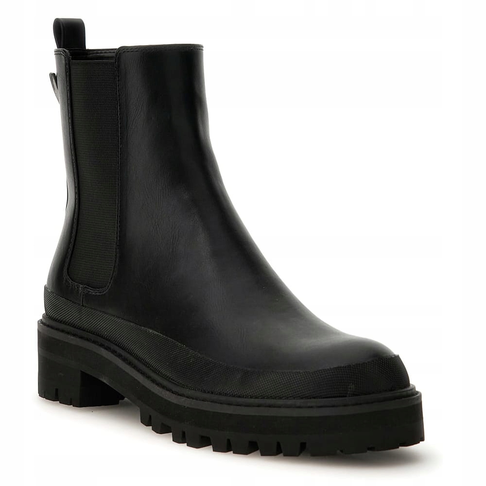 Guess Černé Kotníkové Boty Na Podzim Dámské Boty Na Podpatku Eko Kůže 40