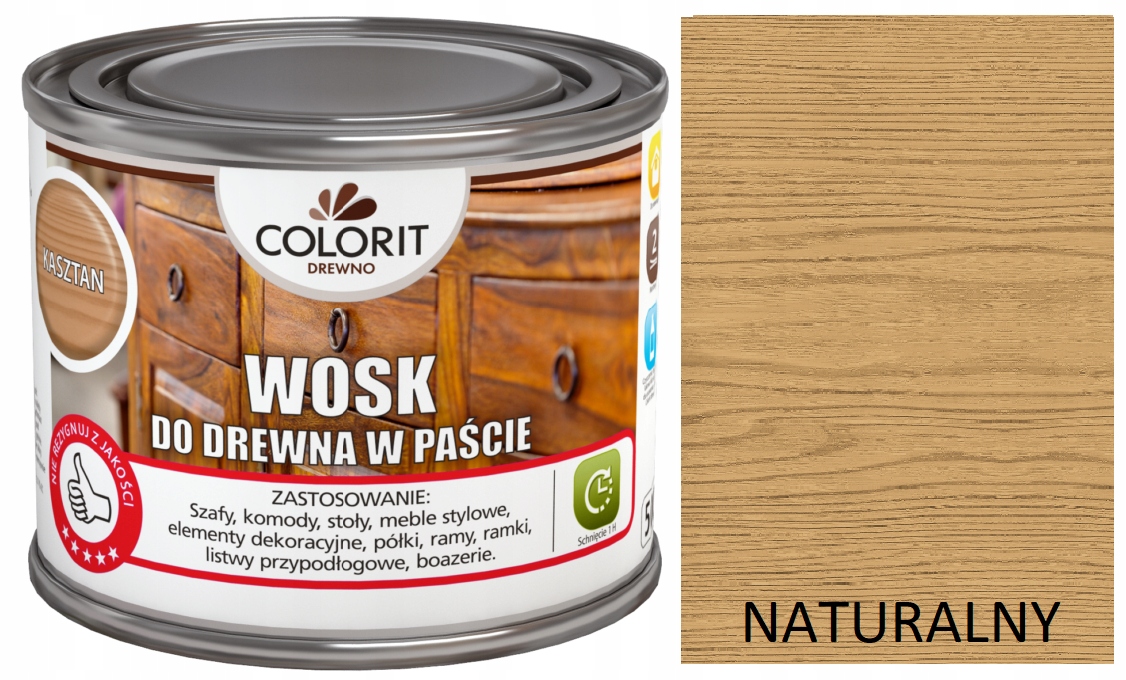 

Colorit Wosk Do Drewna W Paście 500ML Naturalny
