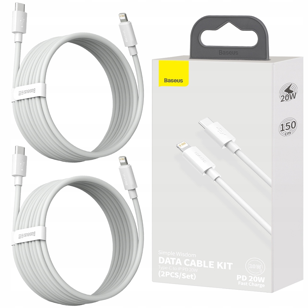 

2x Baseus Kabel Usb-c Lightning do Iphone Pd 20W