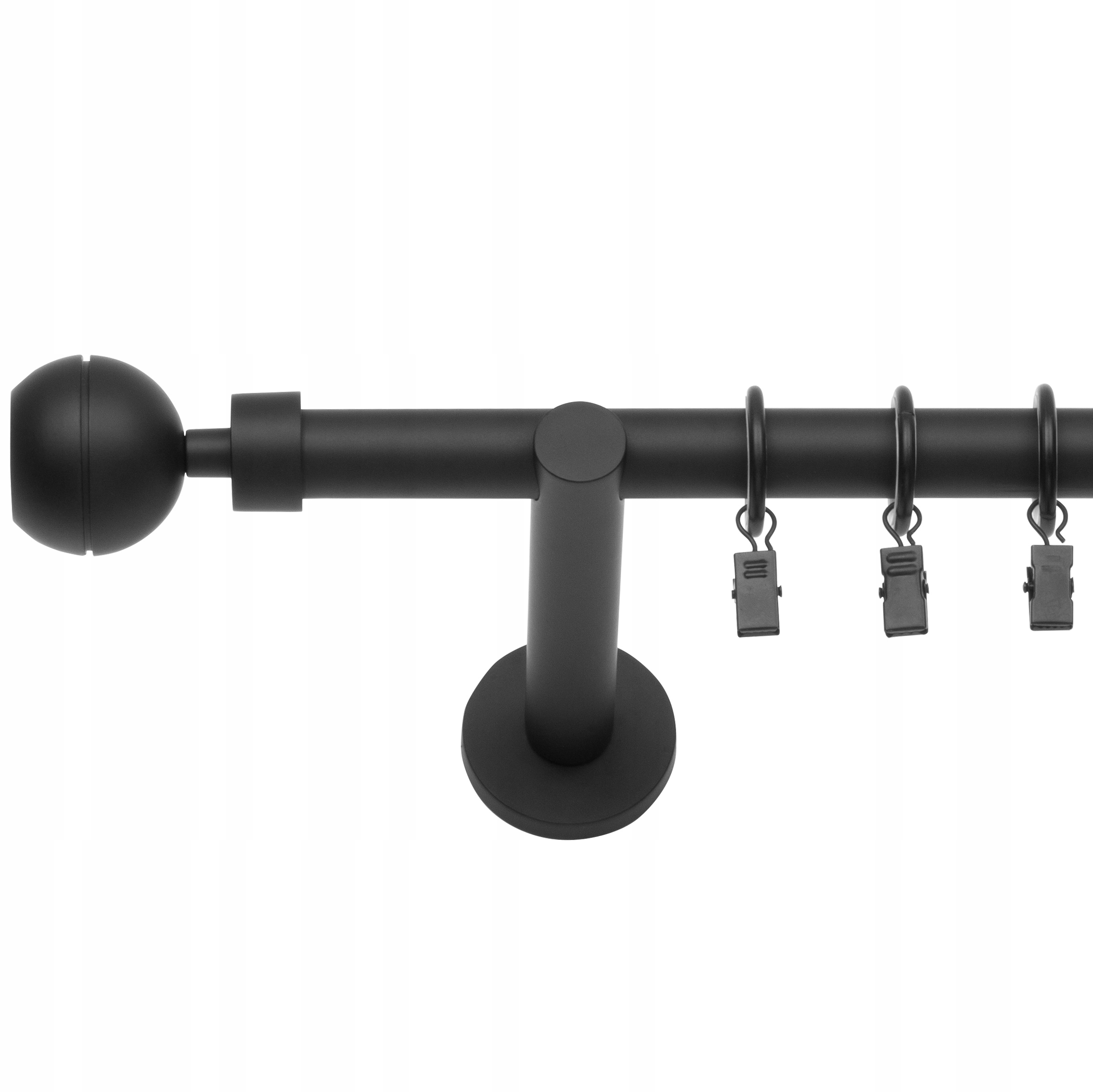 

Karnisz Pojedynczy Czarny Mat Metal 19mm 260cm