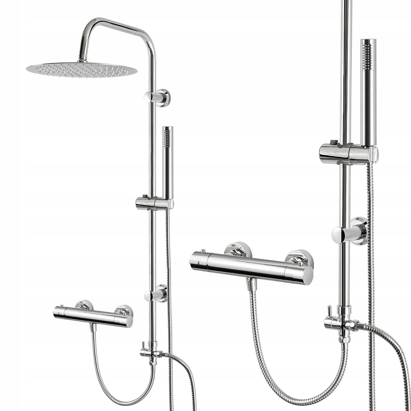 Sprchová Sloupová Sprcha S Velkou Ocelovou Dešťovou Sprchou 30 CM