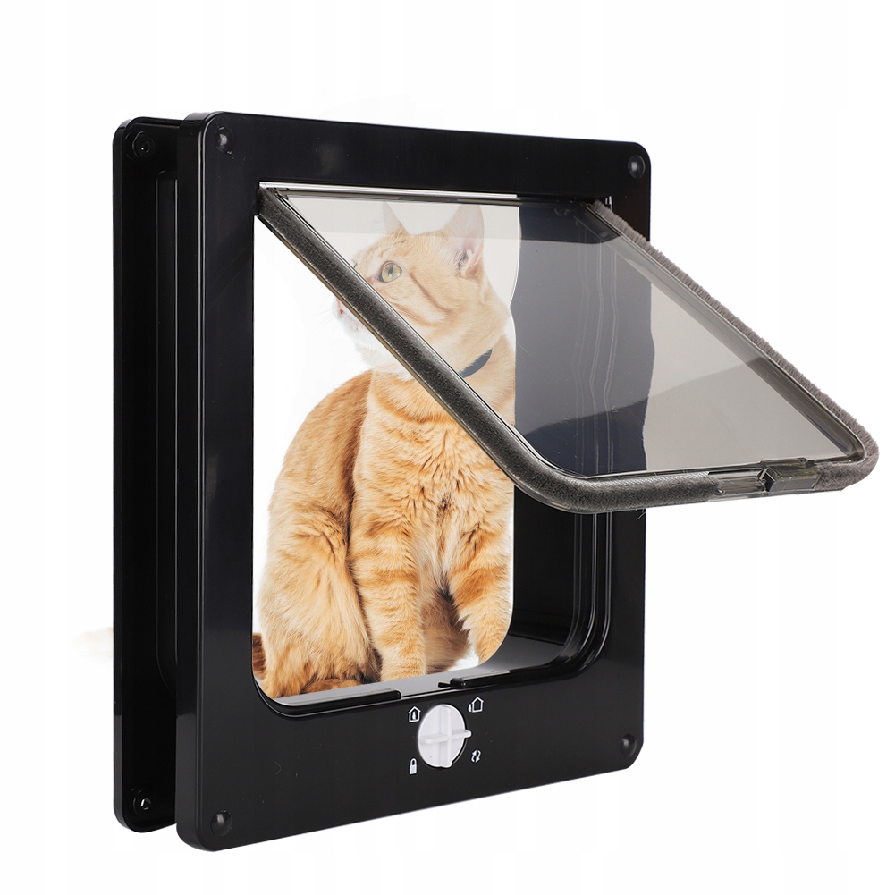 Levně Dveře S Klapkou Pro Psa Kočku Kyvadlová Dvířka Klapka 4 Způsoby L