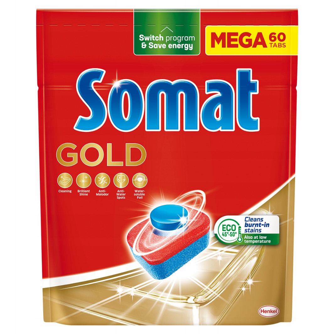 Somat Gold Tablety Do Myčky 60 Ks Účinné I Při Nízkých Teplotách
