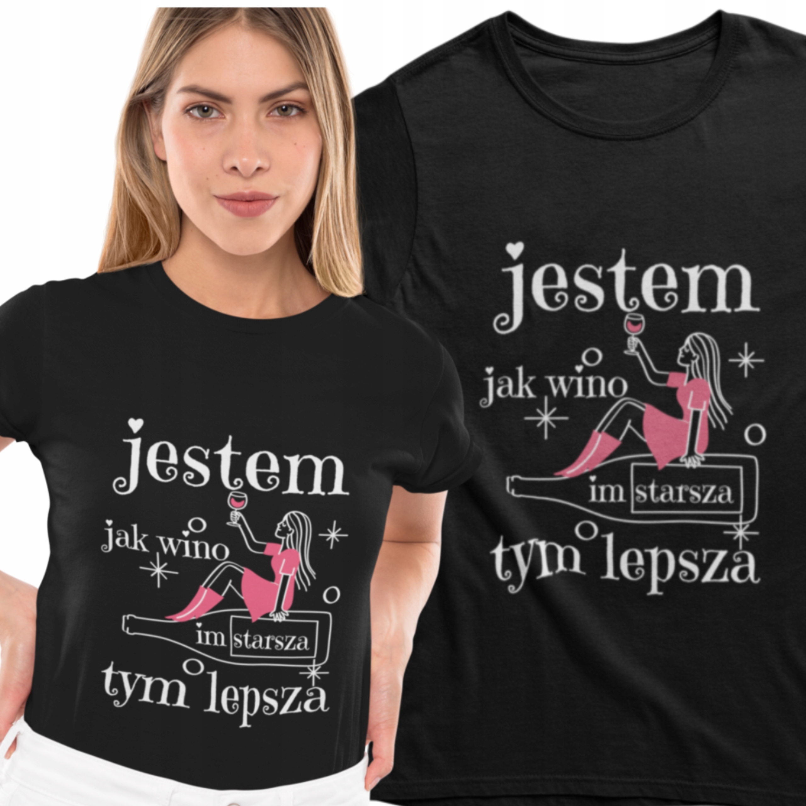 

Koszulka urodzinowy Jestem Jak Wino Lepsza
