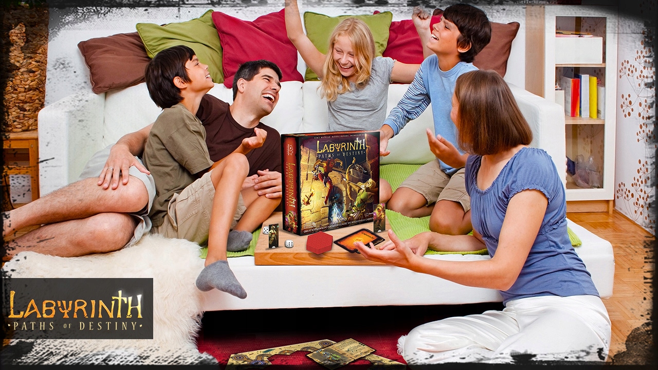 LABYRINTH Paths of Destiny FANTASY board game ENGLISH VERSION (angielska) Materiał karton papier plastik