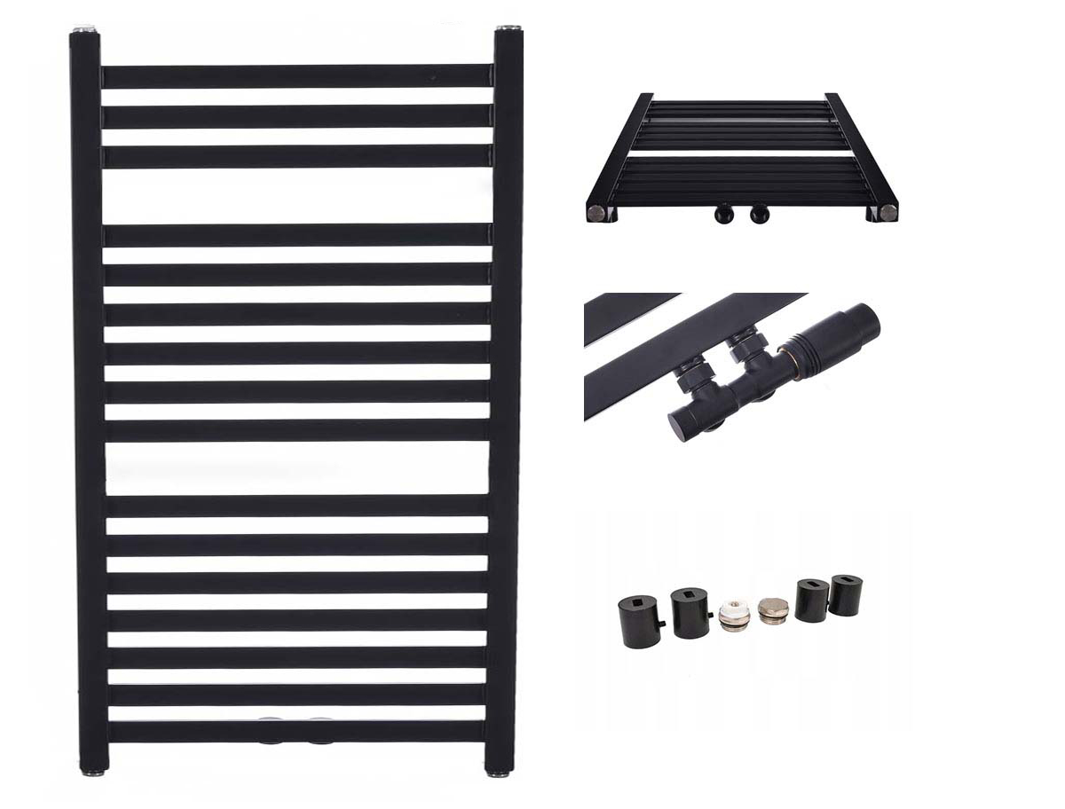 Koupelnový radiátor Vario 100/50 Černý Mat 50 mm