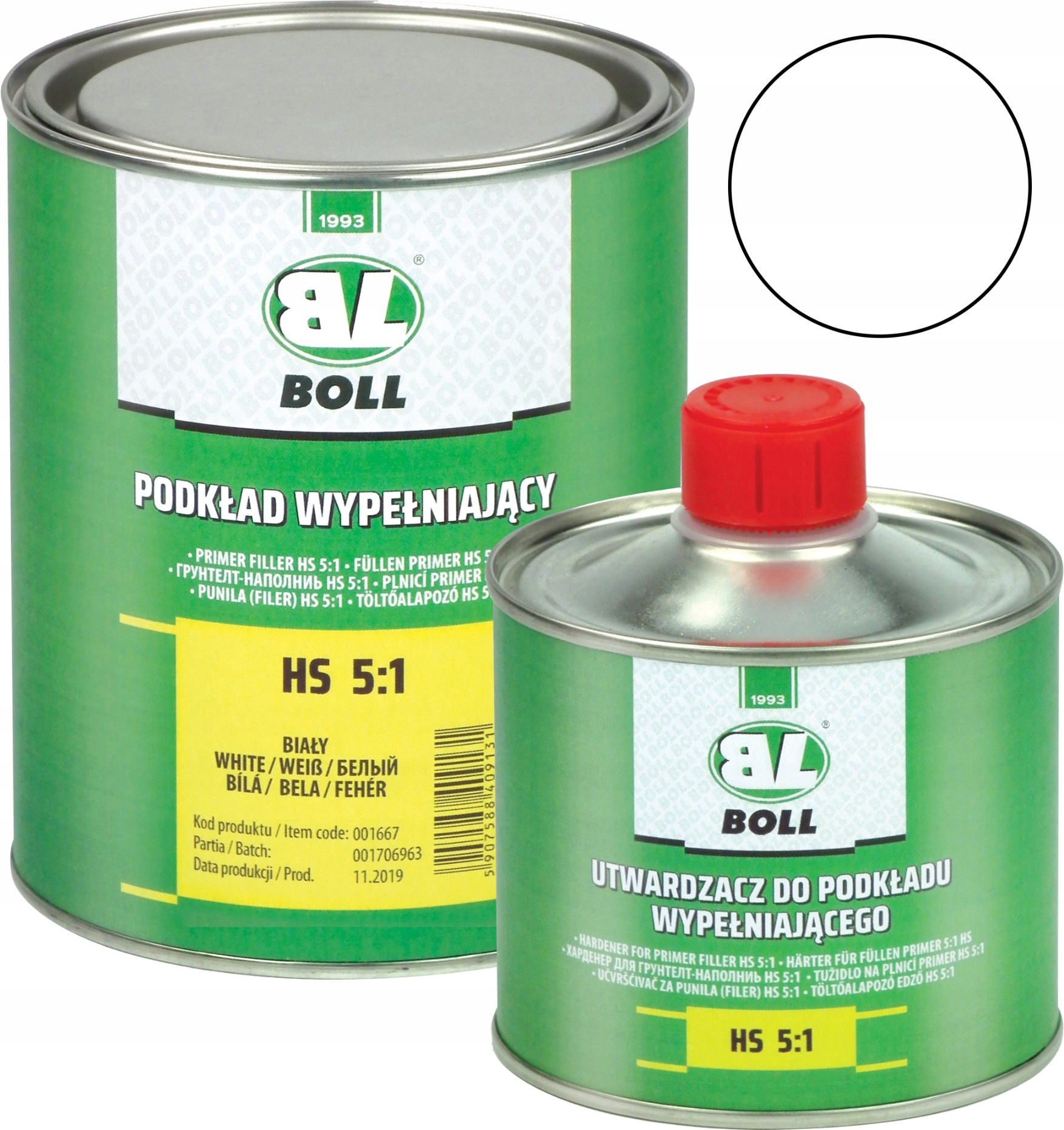 

Boll Podkład Akrylowy Wypełniający Hs 2K 5:1 Biały