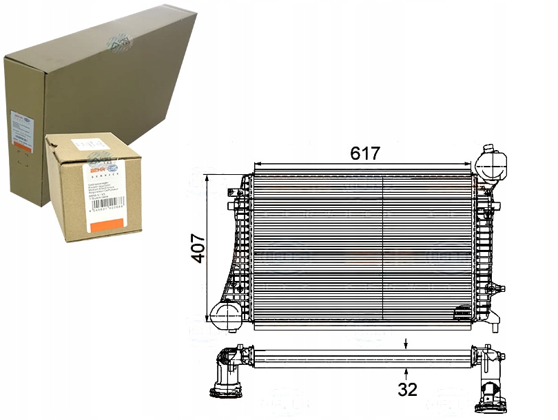 BEHR HELLA INTERCOOLER 1K0145803G 1K0145803R