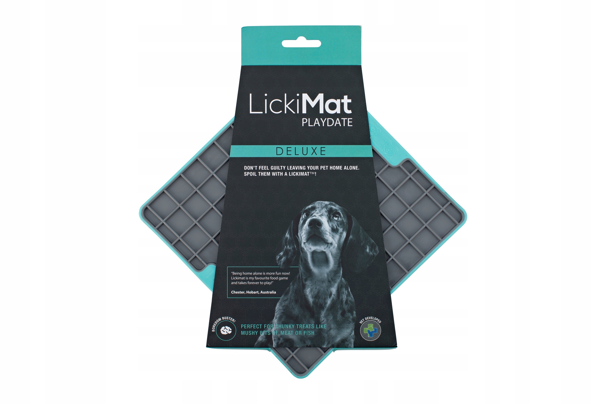 

LickiMat Mata Playdate Deluxe turkus 20x20 dla Psa