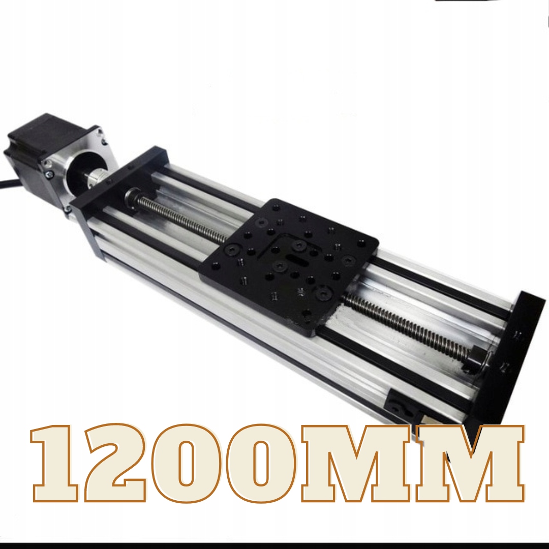 Lineární vedení Cnc lineárního vozíku 1200 mm NEMA23-2,45Nm Stříbrný Rtr TR8x8
