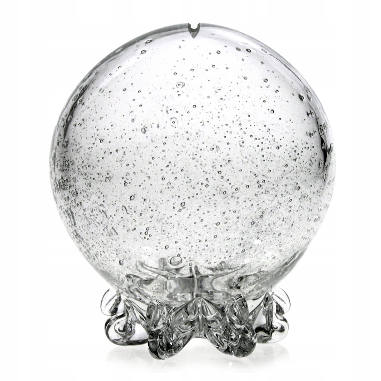 Duża szklana skarbonka Kula "Bąbelki" bezbarwna przezroczysta do rozbicia