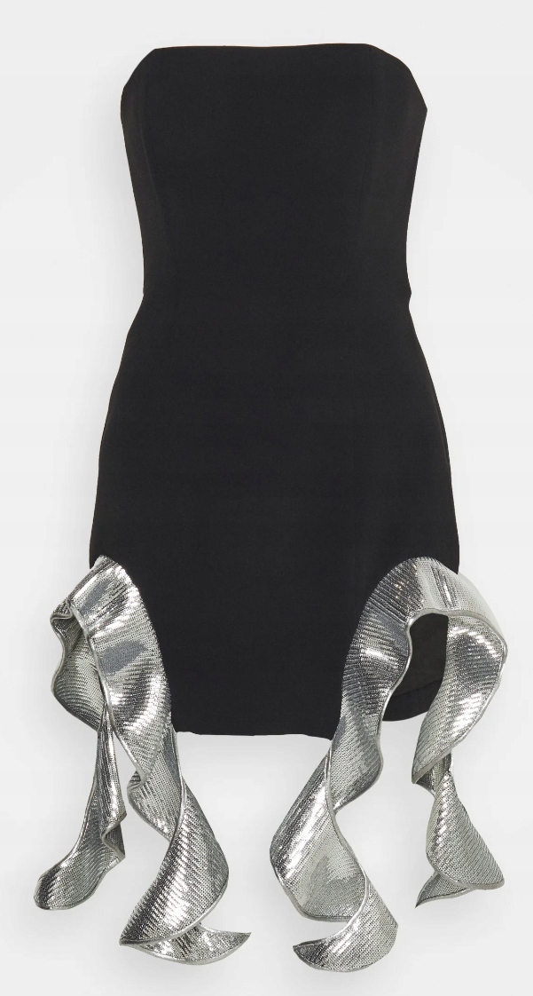 David Koma Sequin Ruffle Double Arch Leg Šaty vel. 42