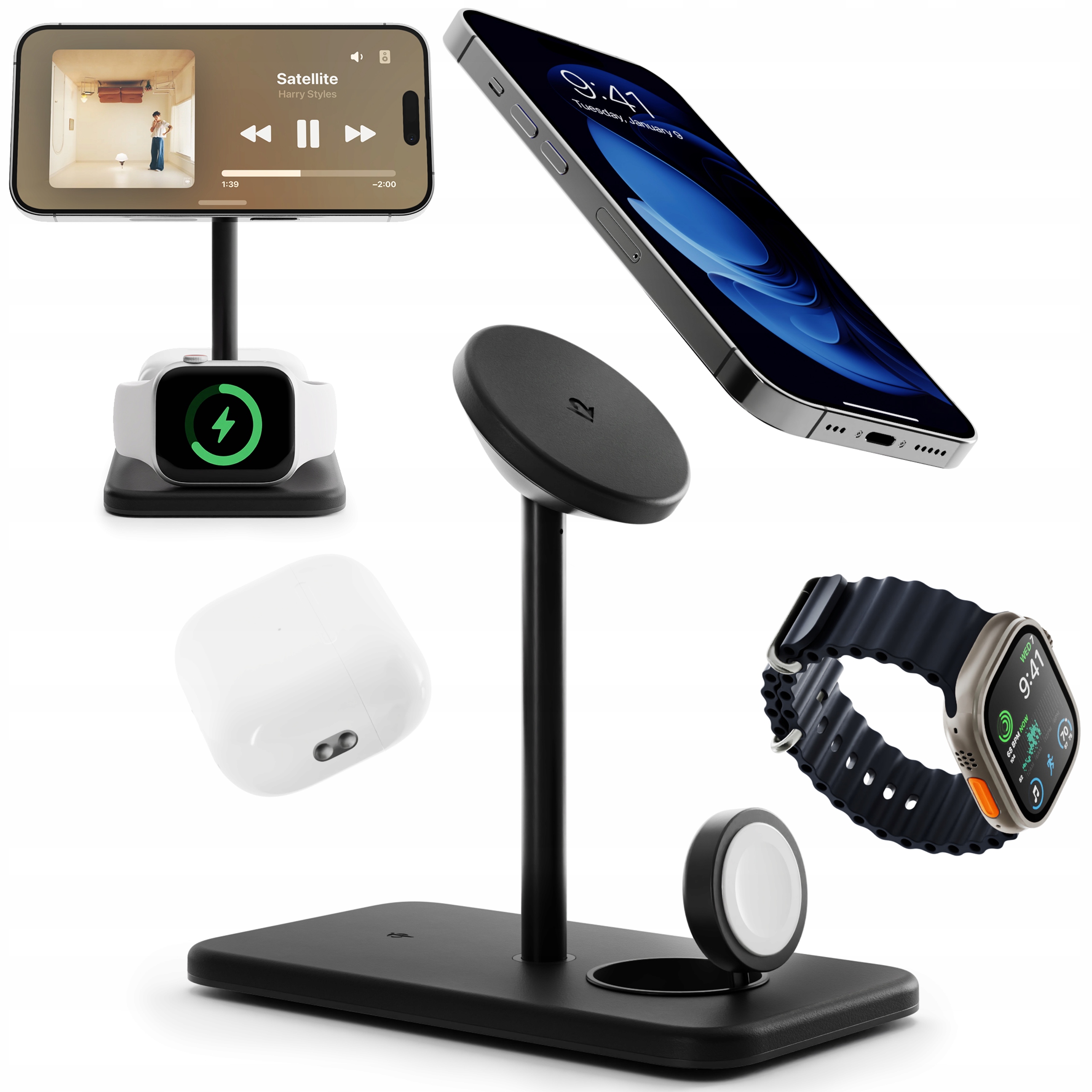 Twelve South HiRise 3 Deluxe Ładowarka Bezprzewodowa Qi2 15W z MagSafe