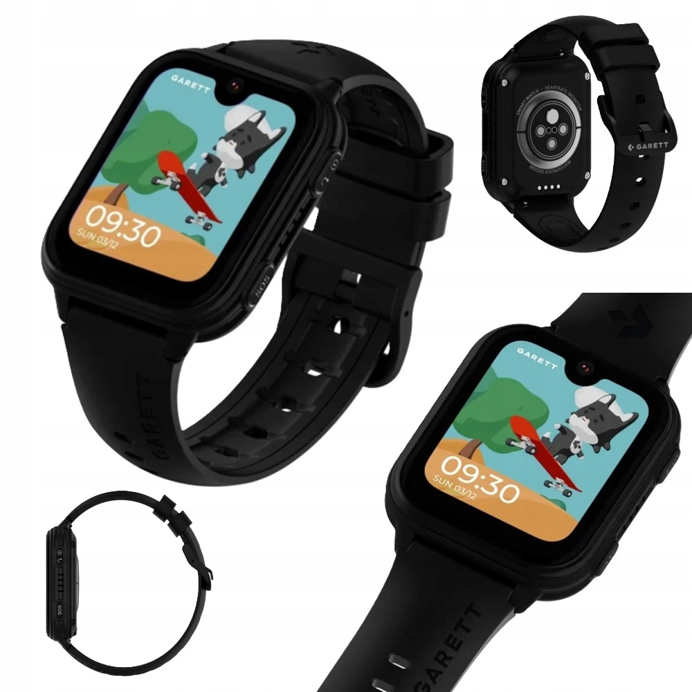 Detské inteligentné hodinky Garett Kids Vibe Ai 4G čierne