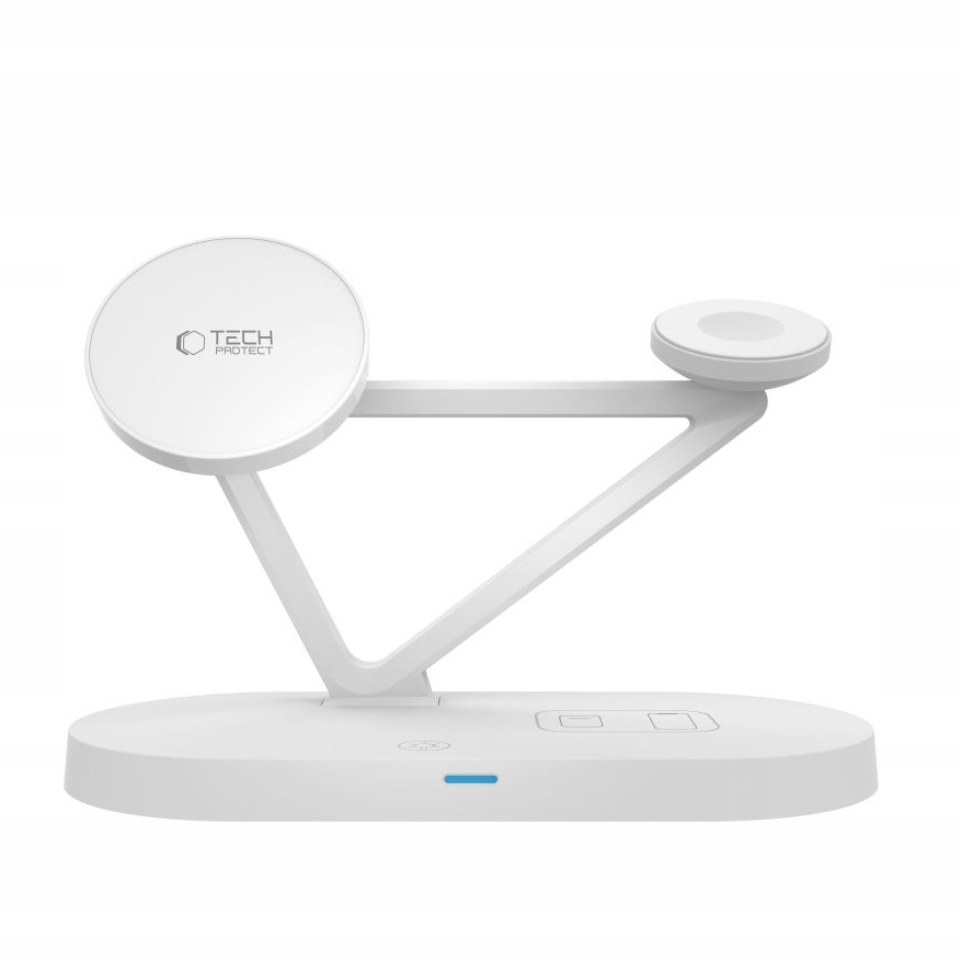 Ładowarka Indukcyjna 3W1 Apple Watch Airpods Iphone Szybka 15W Stacja Biała