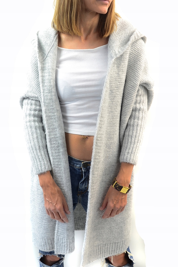 Kardigan Sweter z Kapturem Materiał dominujący akryl