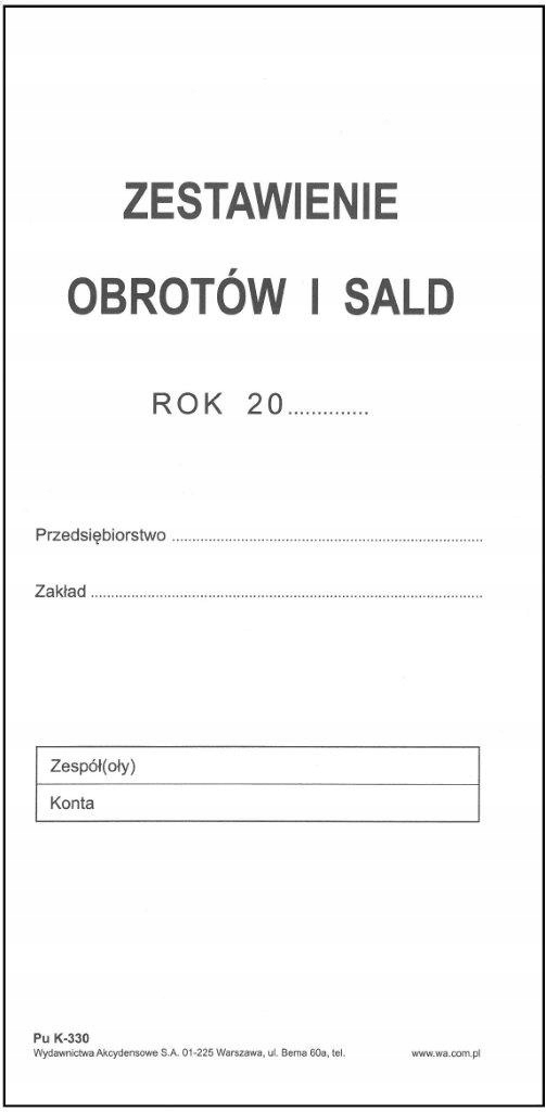 

Zestawienie Obrotów I Sald
