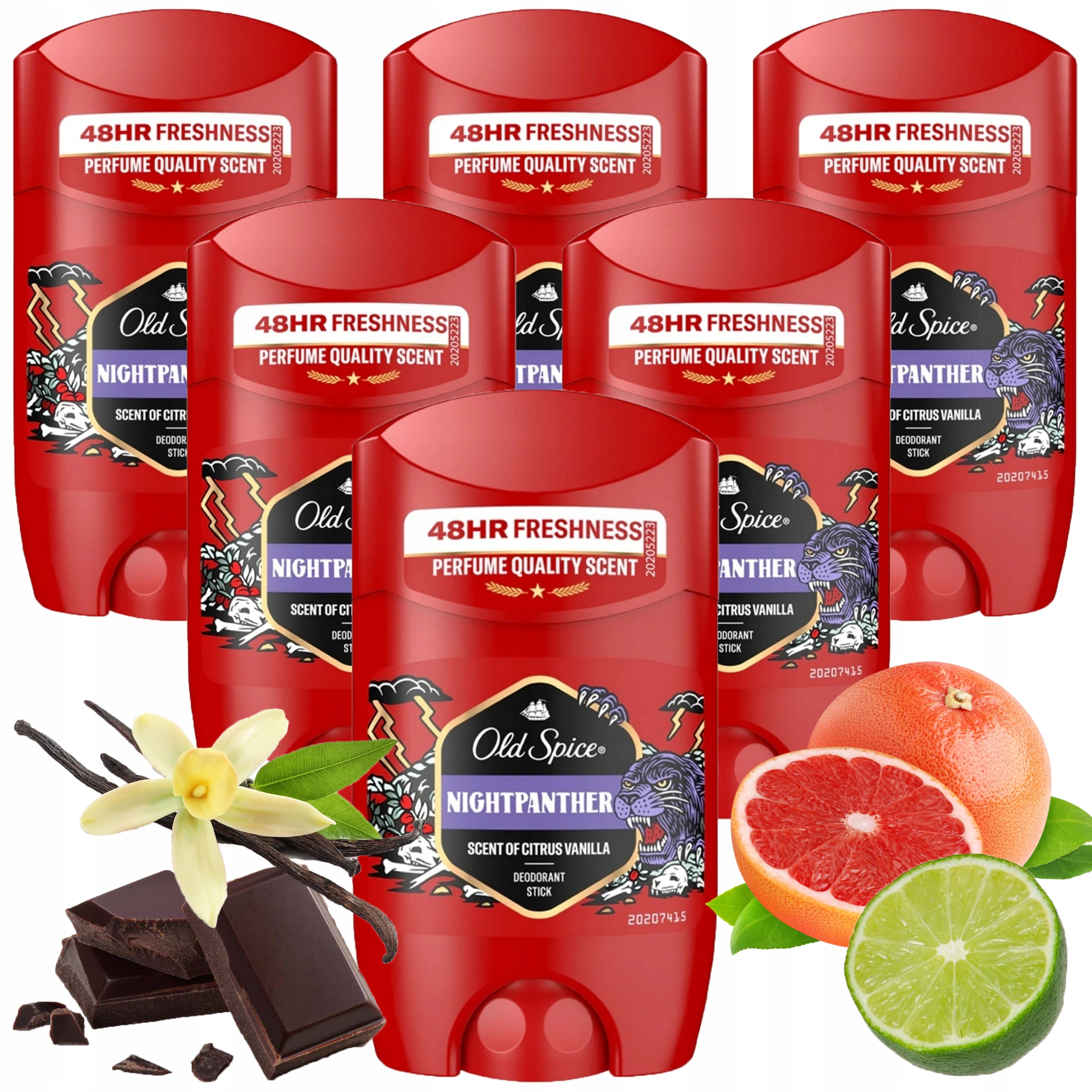6 x Old Spice Tuhý deodorant NightPanther 50 ml Stick Citrus Vanilla