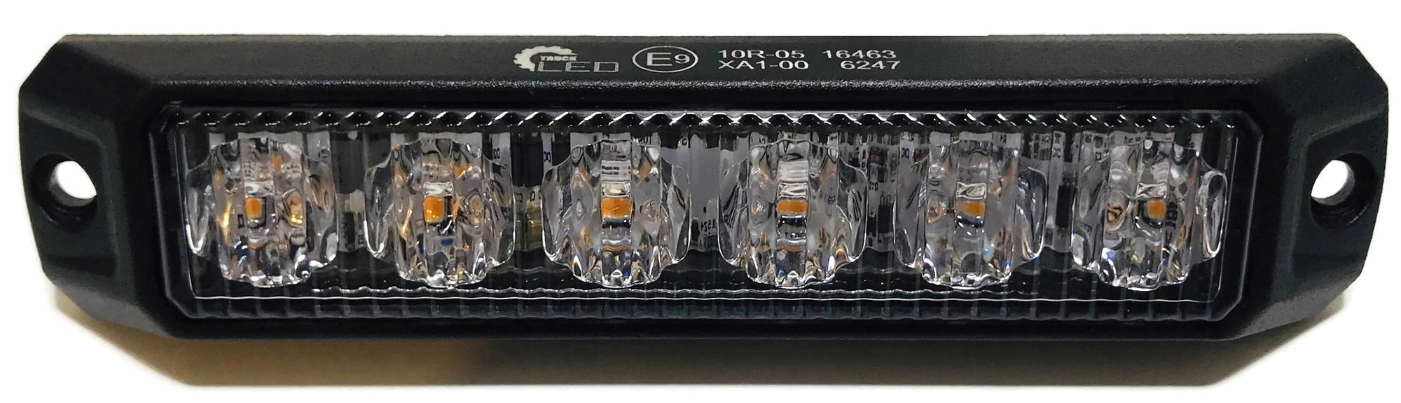 LAMPA OSTRZEGAWCZA BŁYSKOWA 6 LED ŻÓŁTA STROBOSKOP Kolor pomarańczowy