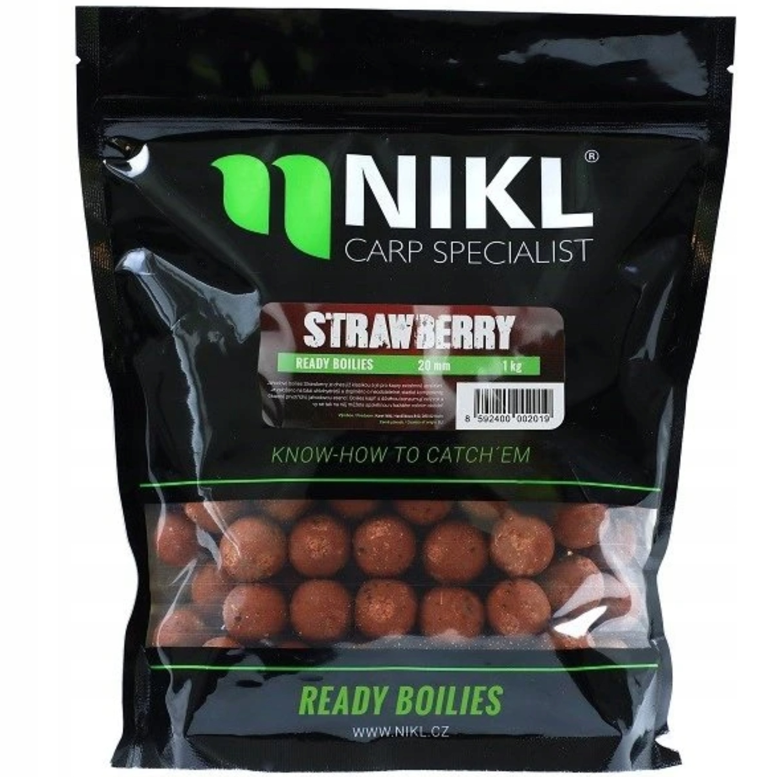 2x Kulki Proteinowe Zanętowe Truskawka Strawberry 20mm 1kg Karel Nik