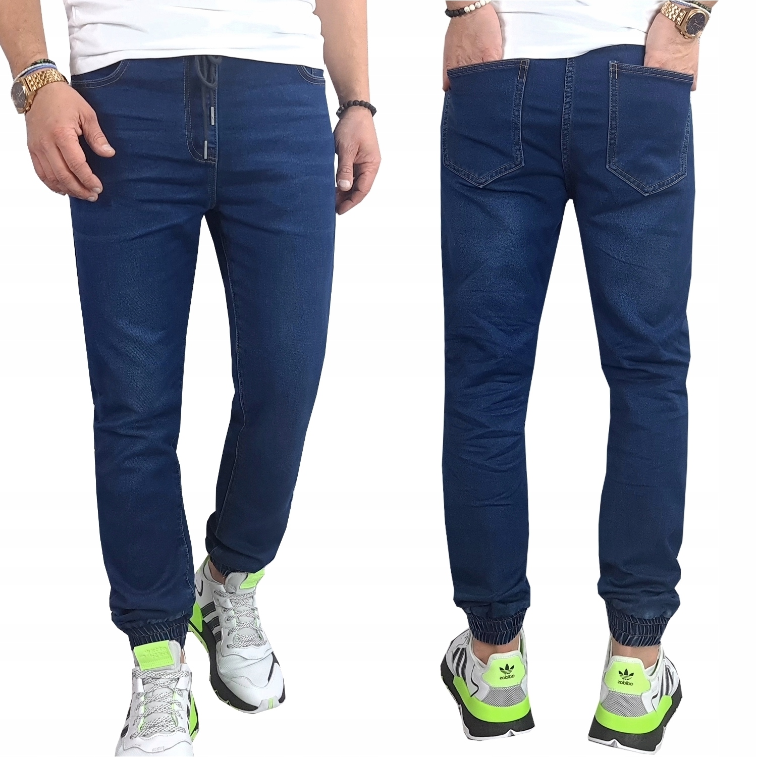 Spodnie Męskie Joggery Jeansy dżins Kieszenie Modne mocne jakość 976, r. M