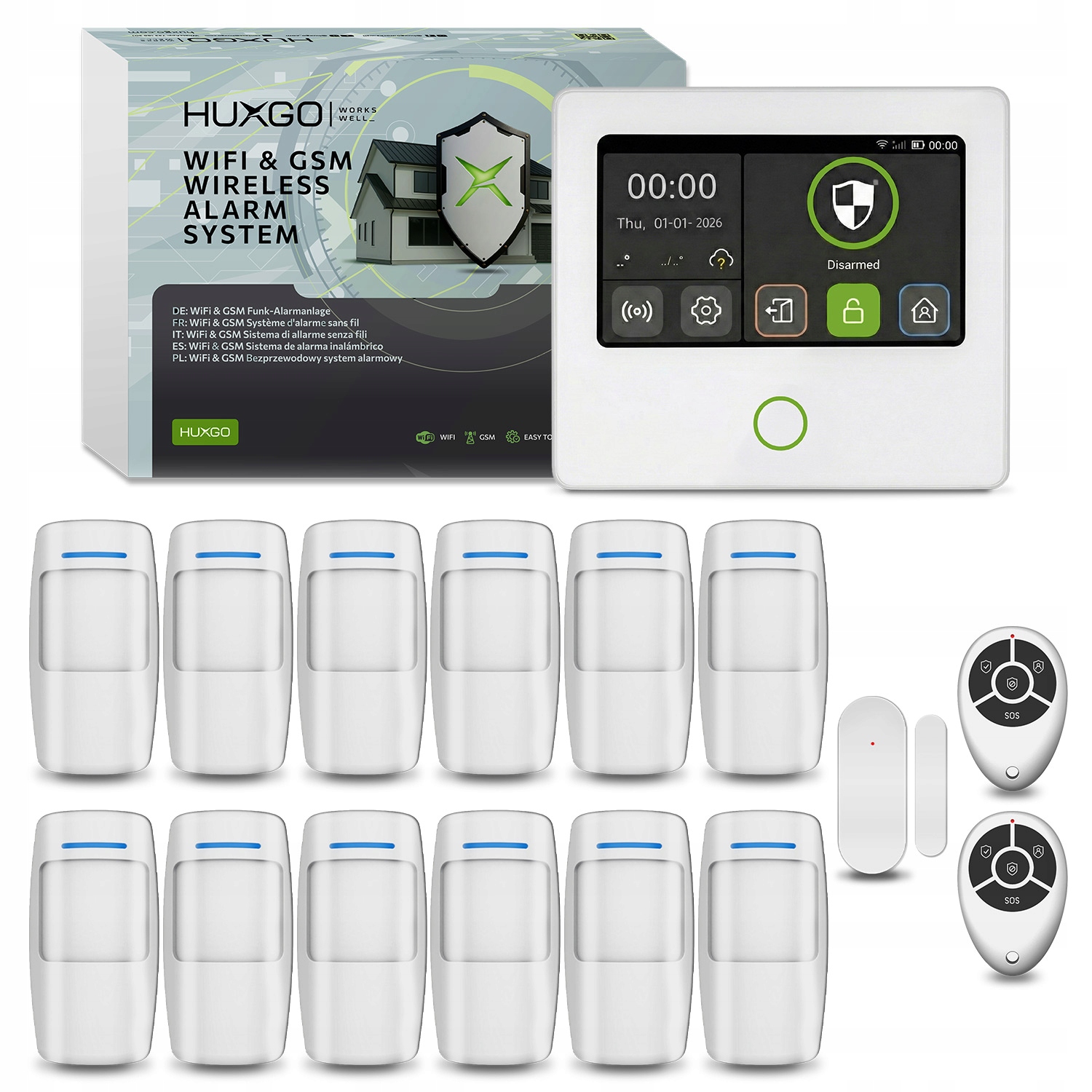 Bezdrôtový alarm WiFi Gsm 4G s aplikáciou Tuya, Huxgo HXA502 4G W