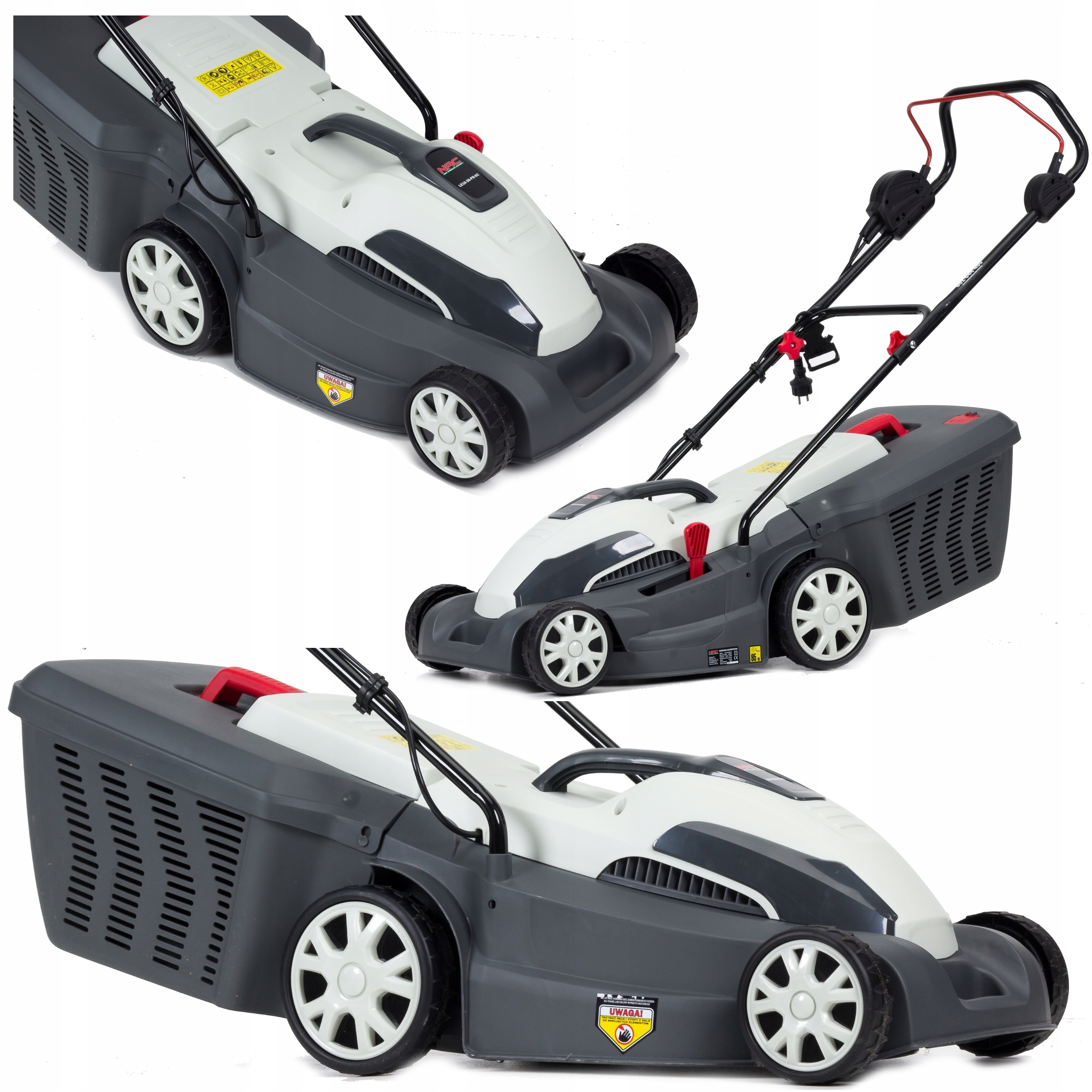 Elektrická Kosačka Nac 1600W 38CM Kôš 45L Kosenie Na Šikmých Terenach