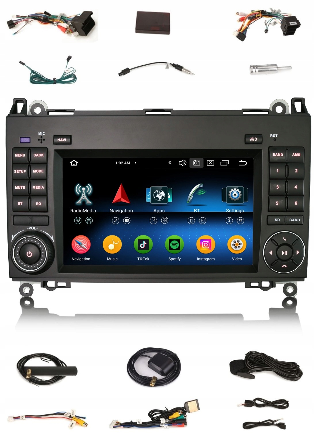 Rádio Android Mercedes W639 Vito Viano W906 Sprinter 4/64GB Dsp Carplay Lte