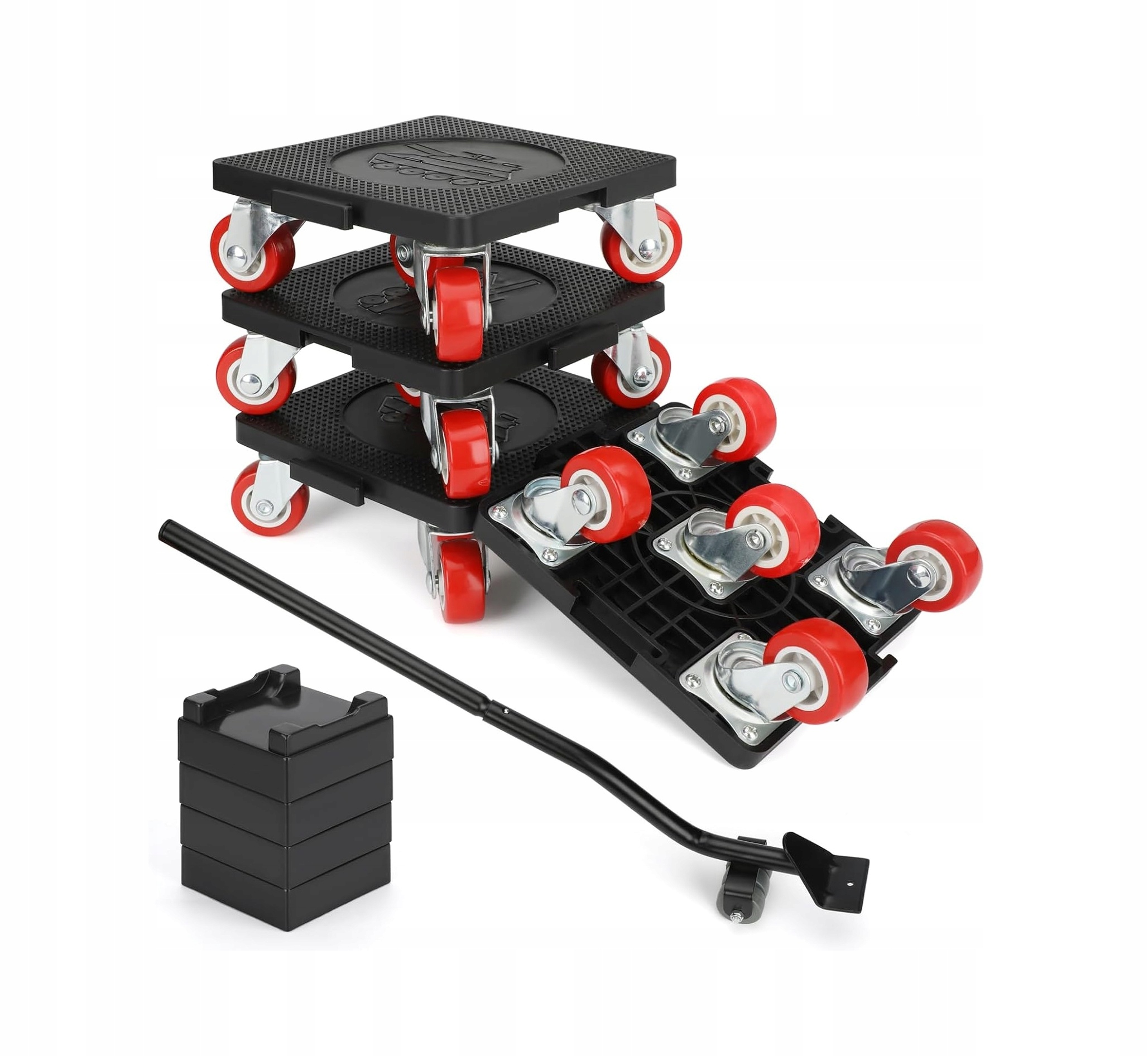 Transportné Kolieska Podložky sada 4 ks na posúvanie nábytku 600 kg 12 cm