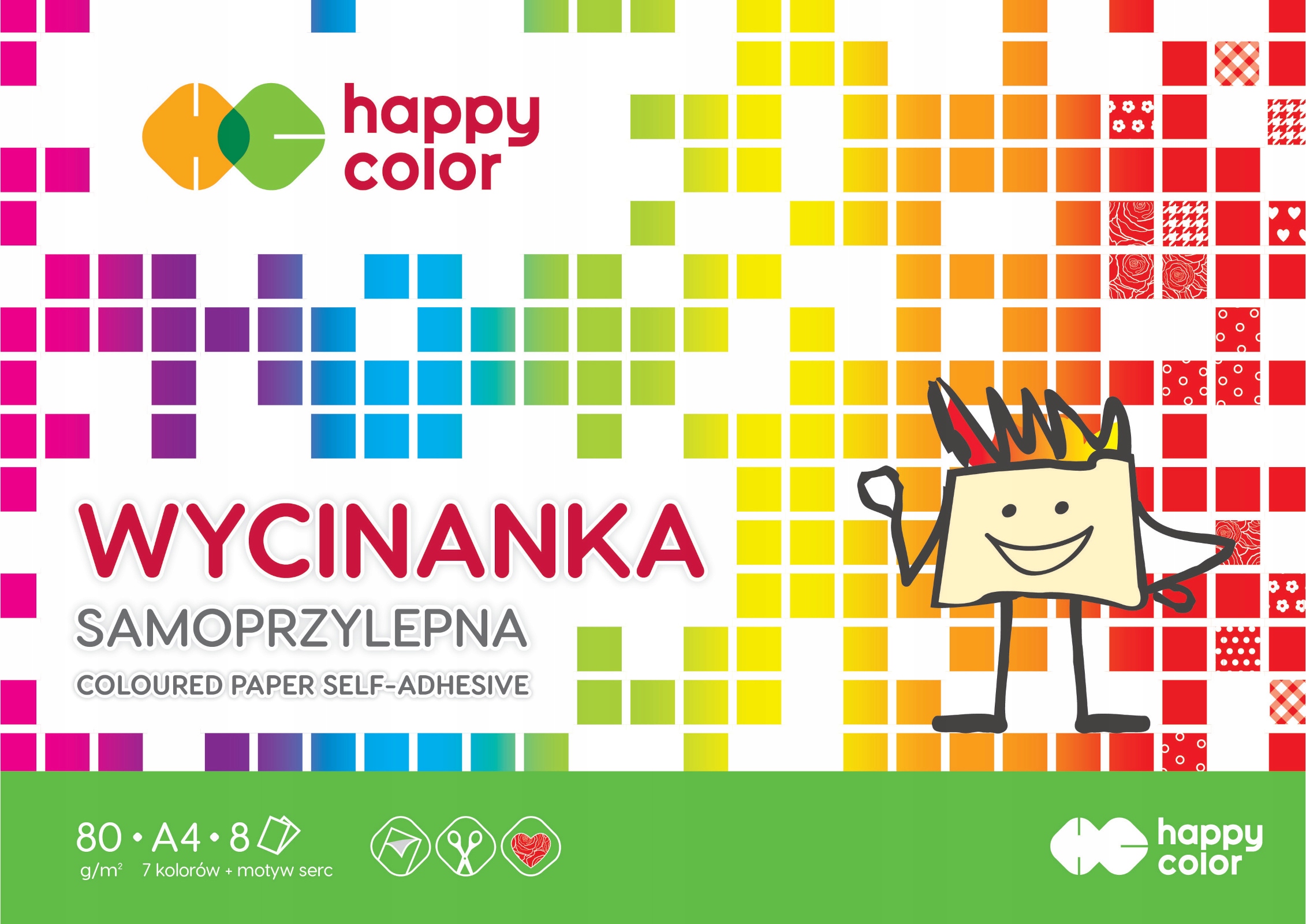 

Blok Wycinanka samoprzylepna Happy Color A4 8k
