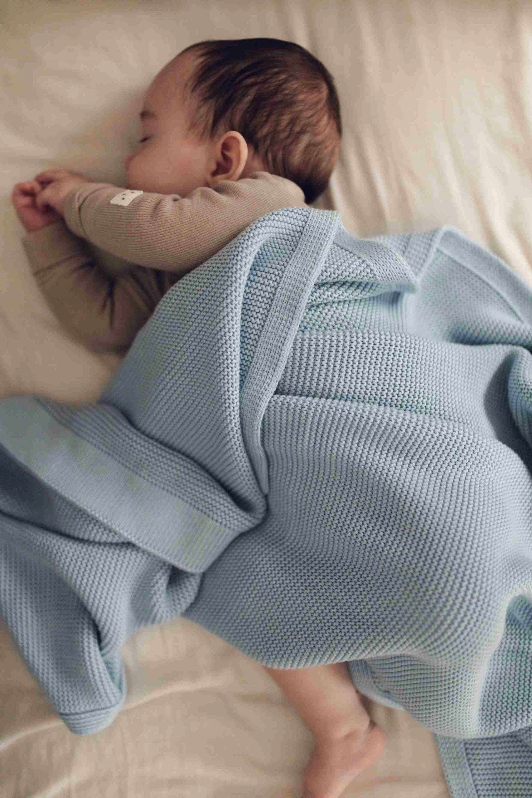 Kocyk Bambusowy dla Niemowląt Bibi 80x100cm Baby Blue ColorStories Kod producenta 33-03-babyblue-S