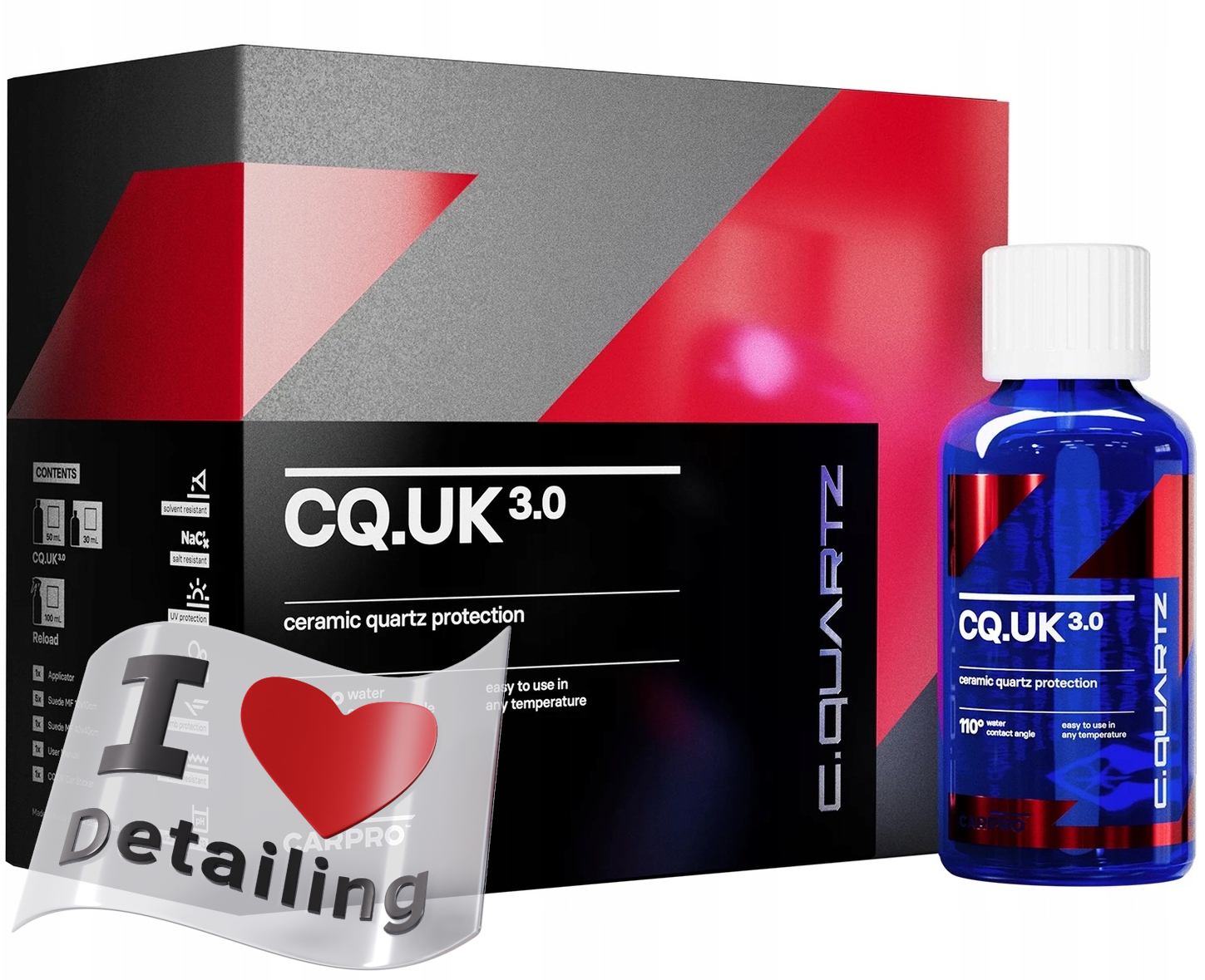 CarPro CQuartz Uk Edition 3.0 – ľahko aplikovateľná kremenná vrstva 50 ml