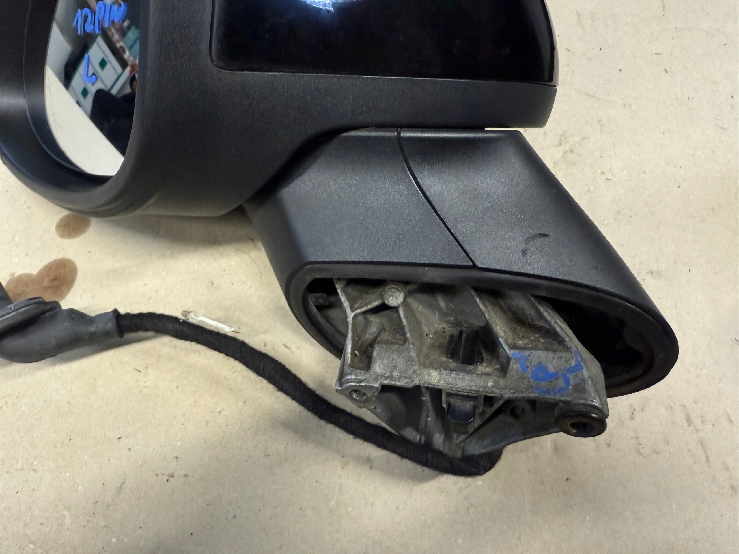 PORSCHE CAYENNE II 7P5 mirror exterior left 12 PIN EUROPA black,