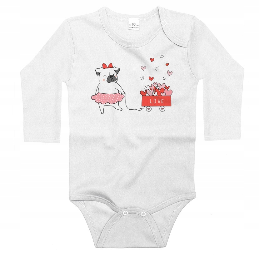 

Body długi rękaw Słodki mops 74