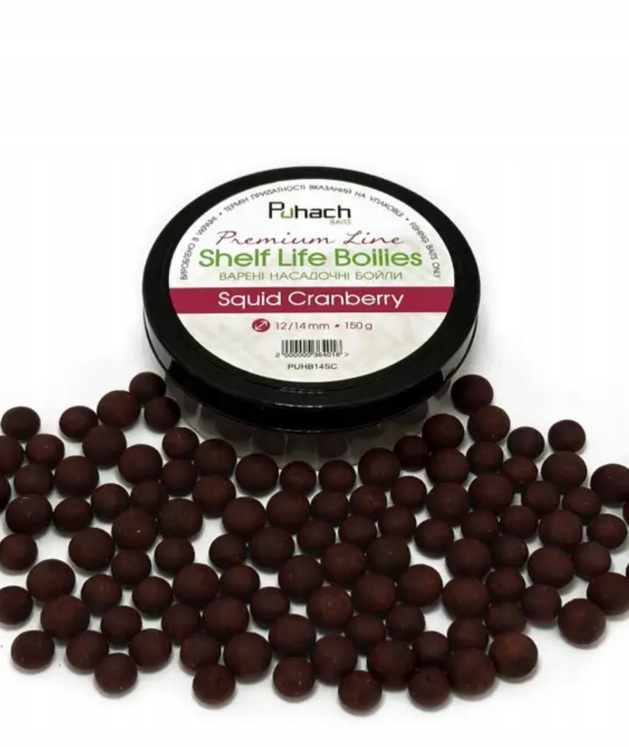 Kulki Gotowane Puhach Baits Prem. Line Shelf Life 12/14MM Squid Сranberry