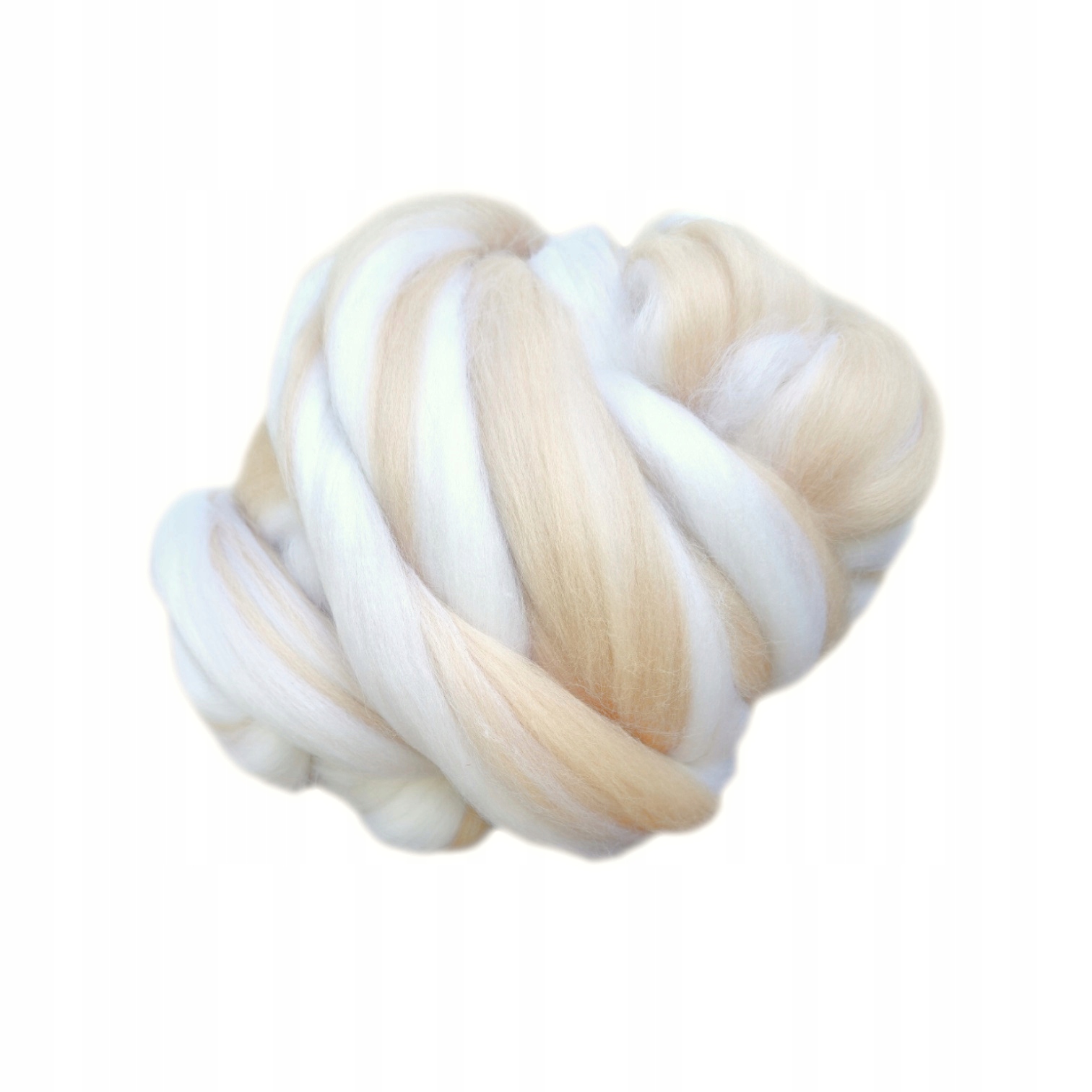 Česací vlna na plstění macramé Merino 22-24mic Baby Beige 500g