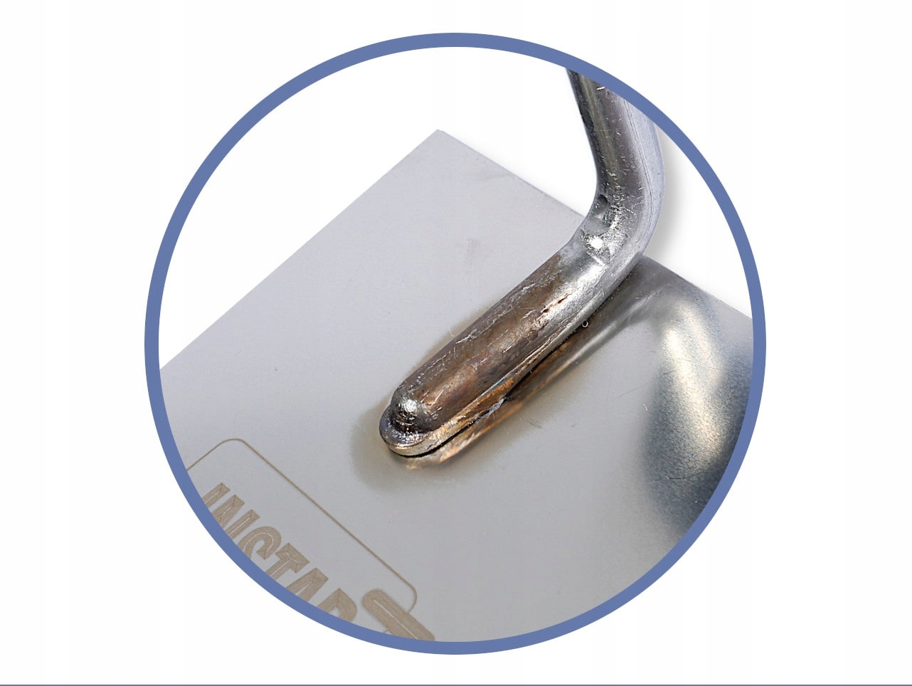 Kielnia trapezowa nierdzewna 140 mm sztukatorska uchwyt gumowy Instar 1201 Szerokość 140 mm