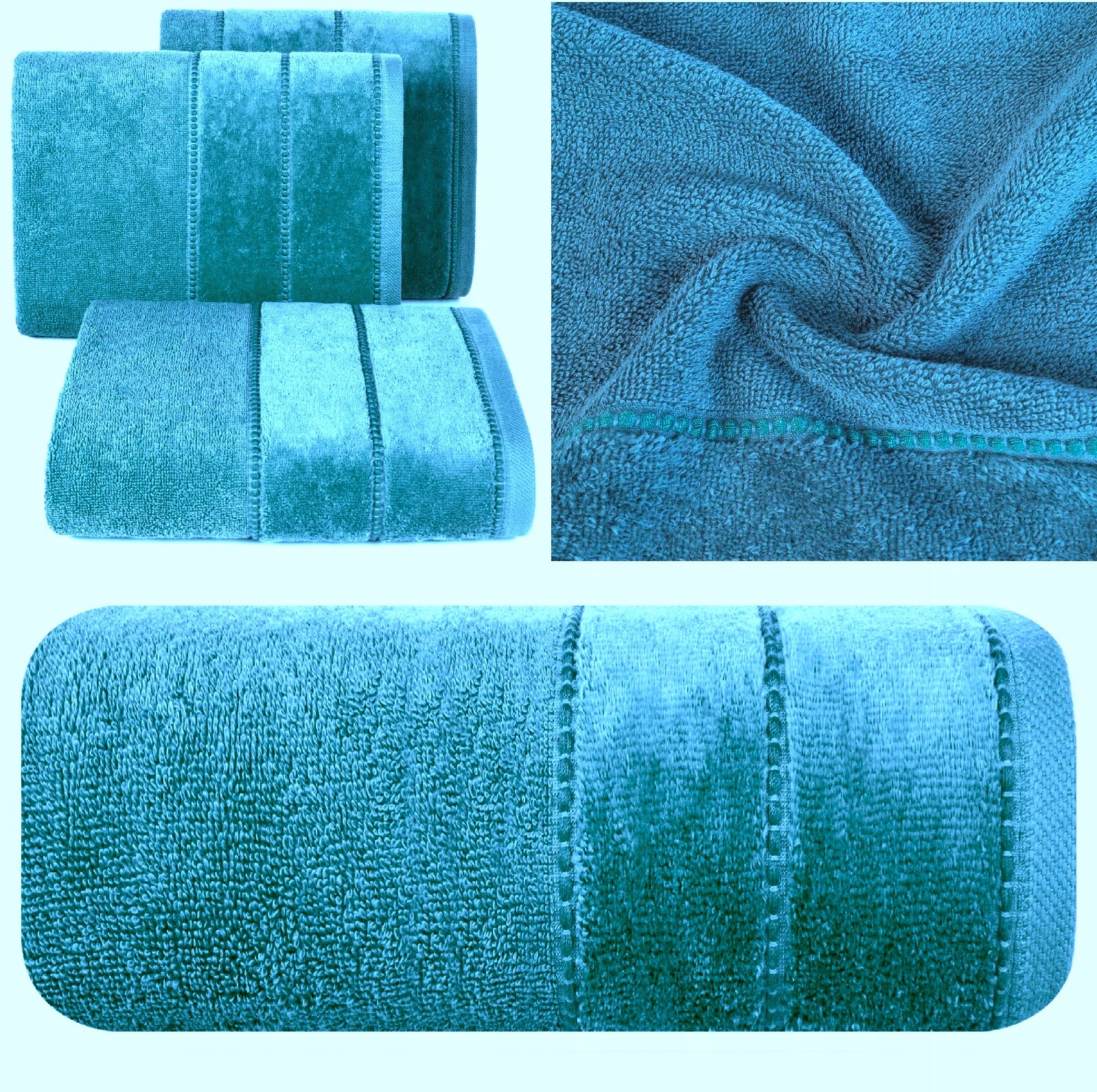 Kpl ręczników 50x90+70x140 GRUBE 500g 100% BAWEŁNA Gramatura ręcznika 510 - 600 GSM