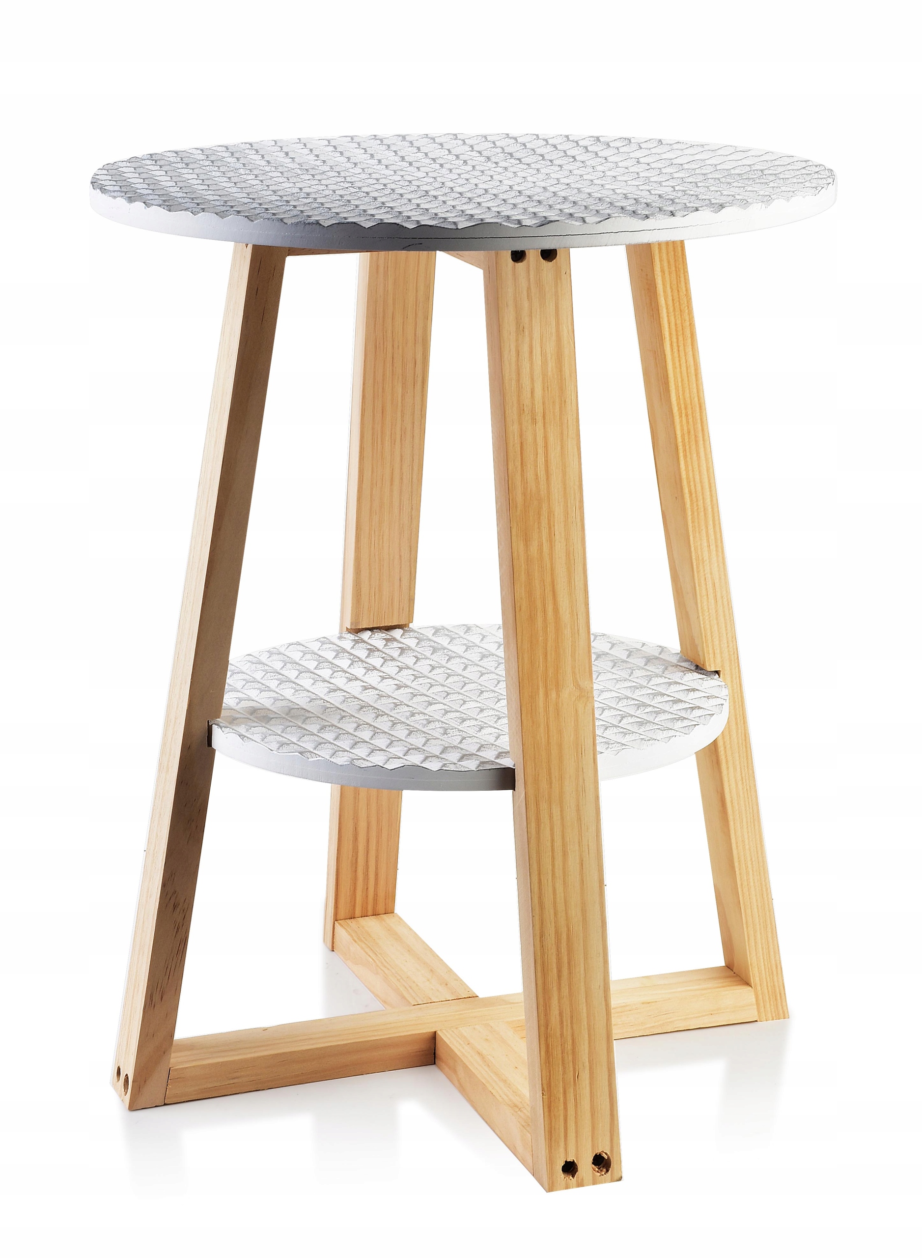 Lammy Stolek 40xh50 cm bílo-zlatý 2 desky